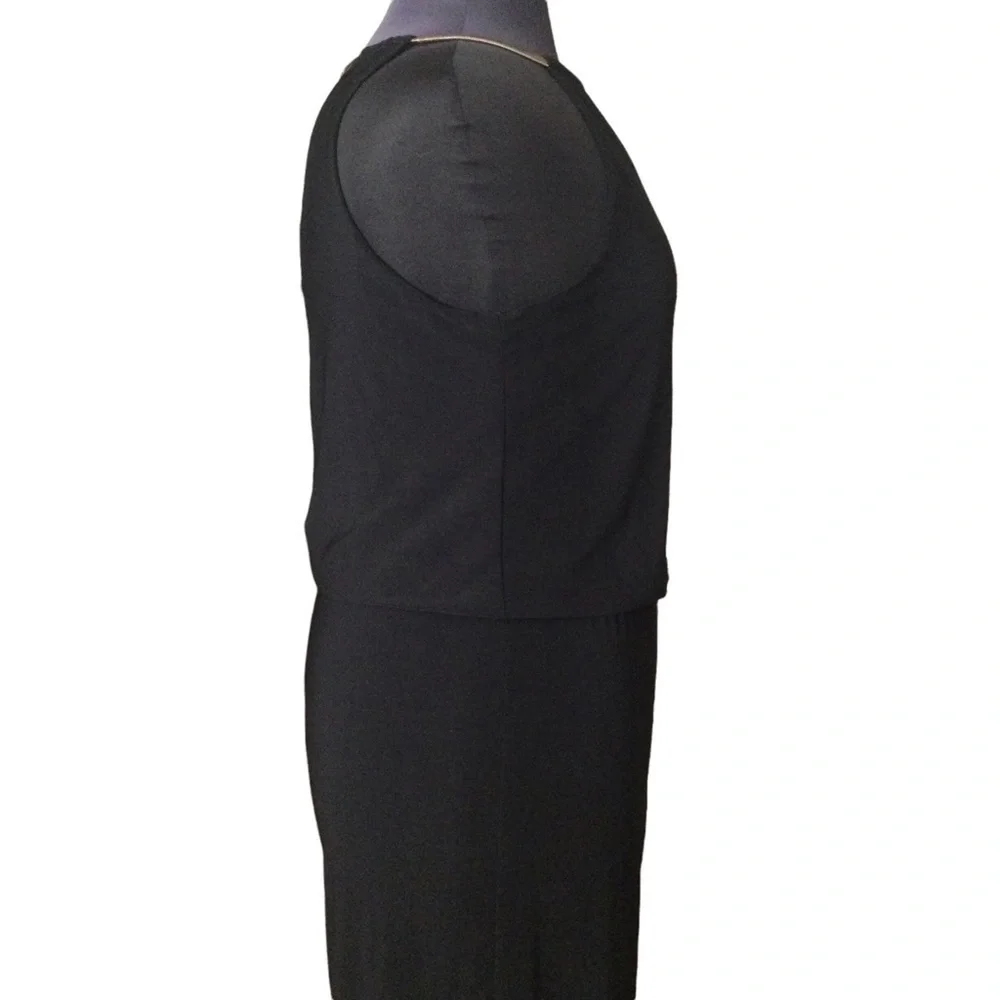 R & M Richard black Gold Chain Plus Size Jumpsuit